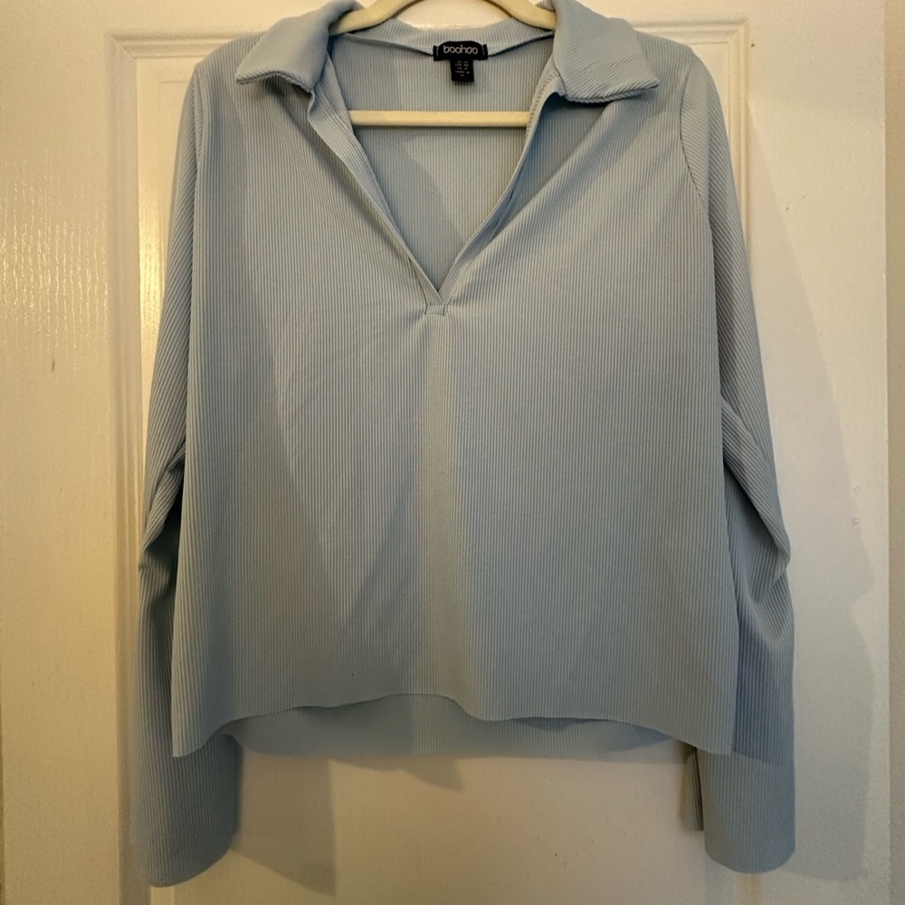 Boohoo Light Blue Blouse